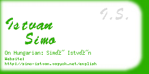 istvan simo business card
